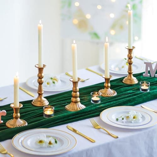 Sziqiqi Bougeoirs pour Centre de Table Mariage - 3 Pièces Chandeliers en Métal Photophore Decorative pour Noël Mariage Cérémonie Fête