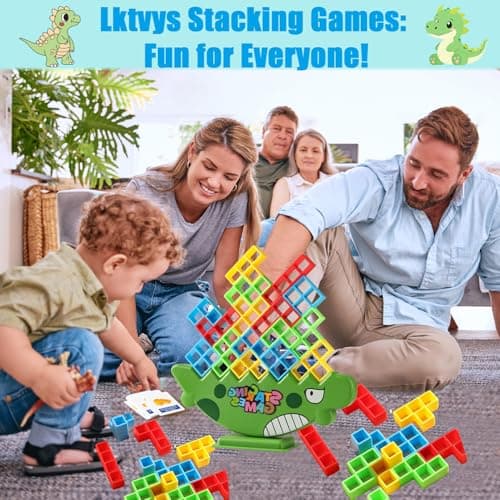 Lktvys 64 Pièces Montessori Jouet, Jeux de Société Adapté à Jeux de Société Adulte et Jeux pour Enfants, Cadeau Garçons et Fille 3-6 Ans, Jeux de Société pour Développer Patience et Concentration