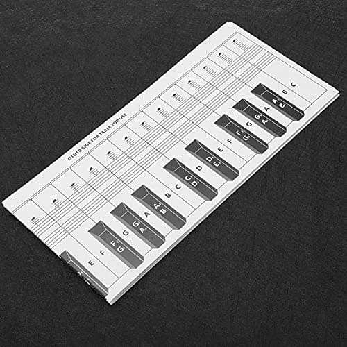 Table de partitions de piano, table de touches de piano étanche, papier couché portable 88 pour comparaison pour les exercices