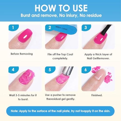 1 pcs 15ml Dissolvant de Vernis à Ongles en Gel,Enlève Facilement et Rapidement le Vernis Gel en 3-5 Minutes,Dissolvant Remover Avec Limes à Ongles et Grattoir à Cuticules