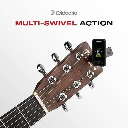 D'addario Accordeur de Guitare - PW-CT-17BK Éclipse - Accordeur Guitare à Pince, Noir