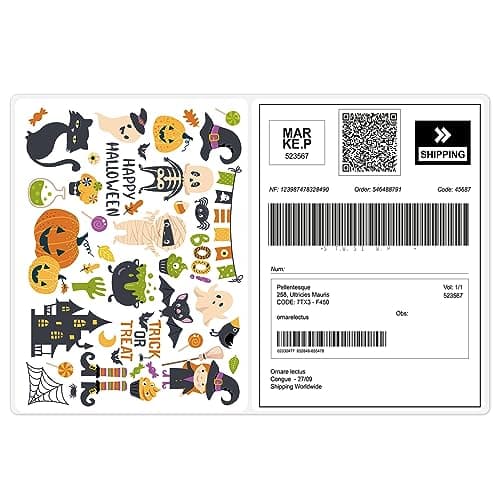FungLam Papier Autocollant Mat Imprimante A4 100 étiquettes 210 x 297mm, A4 imprimables papier autocollant blanc,Étiquette autocollante,Blanc Mat, Pour Imprimante à Jet d'encre et Laser