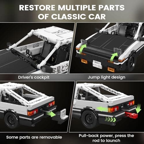 Mould King AE86 Kit de Construction de Voiture de Course, 15064, Jouet de Construction de Champions Speed ​​(790 pièces)