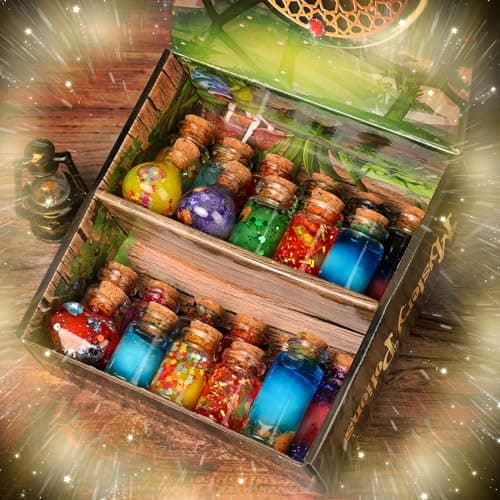 DECOHOME Set de Potion Mystère Vintage pour Enfants, mélange 20 bouteilles de Potion Magique, Jouets Artisanaux pour Garçons et Filles, Cadeaux Créatifs