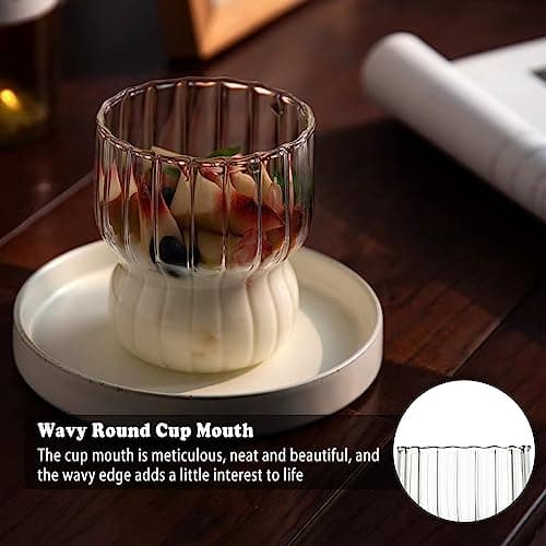 Darryy Lot De 2 Tasses à Expresso, Verres à Latte Macchiato Ont, Verres à Jus, Verres à Dessert, Peut Être Utilisé Pour l'Eau, Le Thé, Les Boissons, Le Jus, Le Café, La Bière