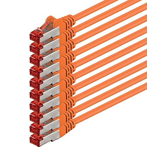 1aTTack.de 10x 2m - Câble patch câble réseau Cat 6 Cat6 RJ45 SFTP - orange