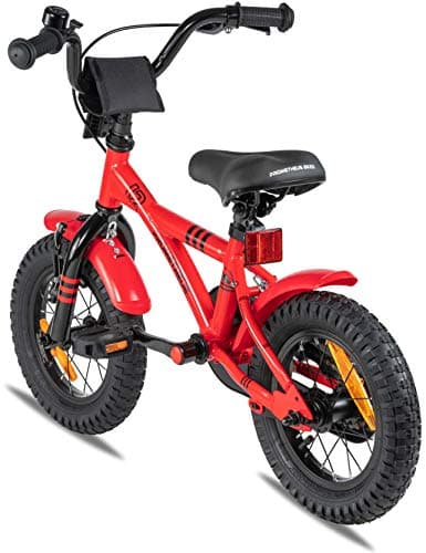 PROMETHEUS BICYCLES Velo Enfant 3 Ans Garcon vélo Fille 12 Pouces a Roulette pour 3 a 5 Ans - BMX en Rouge