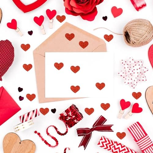 Autocollant Coeur,Gommettes Autocollantes 10 Feuilles,Autocollant Mariage,360pcs 2cm Scrapbooking Autocollant,Stickers Mariage,Autocollants pour Saint-Valentin,Fete Des Meres