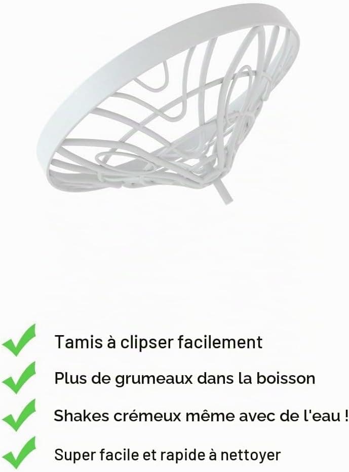AMITYUNION Shaker à protéines 800 ml avec tamis - Gobelet fitness Deluxe | Protéines anti-fuite - Sans BPA, avec graduation pour shakes crémeux à base de protéines de lactosérum