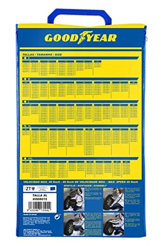 Goodyear Jeu de 2 Chaînes à Neige en Textile pour Voitures Goodyear Ultra GRIP Taille XL, blanc