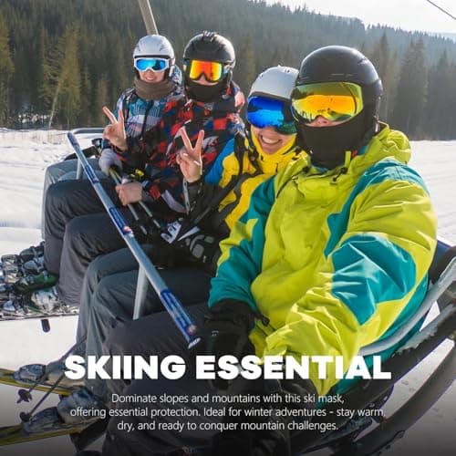 fuinloth Cagoule Masque de ski, protection UV, écharpe pour la moto, écharpe de cou d'été, hommes et femmes Noir