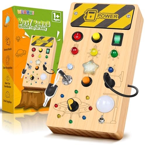 WEARXI Montessori Busy Board Jouet Bebe 1 an, Jouet Enfant 2 Ans, Cadeau Bebe 1 an, Cadeau Enfant 1 an, Jouet Enfant 1 an, Jeux Bebe 1 an, Jeux Enfant 1 an, Bebe Cadeau De Noël