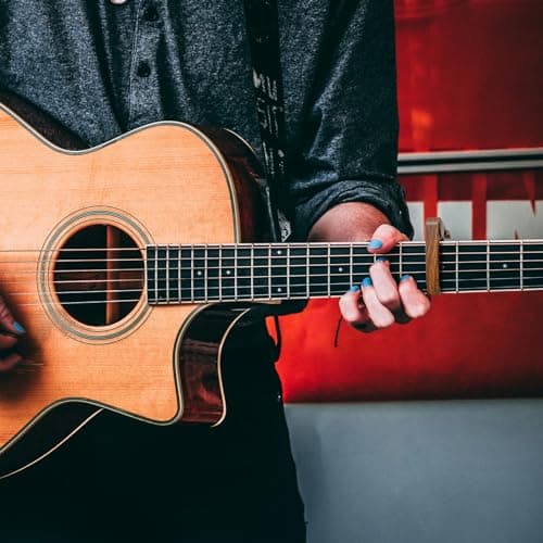 WiNGO Capodastre Guitare, Alliage Capo de Guitare Pour 6 Cordes Folk Guitare, Guitare Electrique et Acoustique Ukulélé, Mandoline et Banjo Avec 5 Médiators, Couleur Bois.
