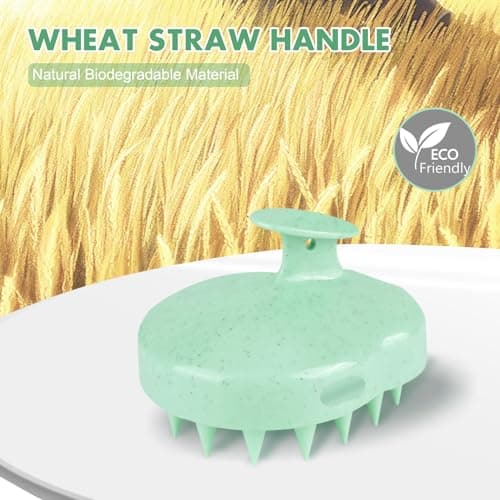 Hience 2 Pièces Brosse Massage Cuir Chevelu, Brosse Shampoing Cheveux Silicone pour Stimule Croissance des Cheveux et Exfoliation Douce, Scalp Massager Brush avec Poils Silicone Souple