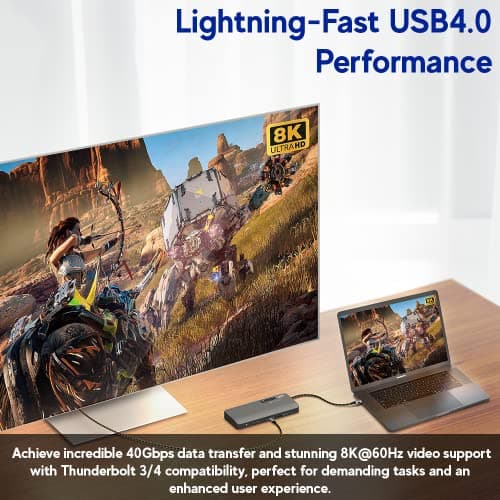 LINKUP - Câble USB 4.0 240W 40Gbps Type-C Thunderbolt 4 [1,2m] 8K@60Hz Transfert de données et Charge Rapide Gainé Durable Compatible avec iPhone 15/16 Pro/Max MacBook Pro/Air iPad Pro Galaxy S23