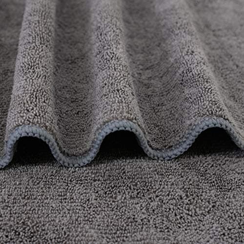 Polyte - 2 Serviettes en Microfibres - séchage des Cheveux - qualité Professionnelle/Salon de Coiffure - sèche Rapidement/ne Peluche Pas - Gris foncé - 50 x 101 cm
