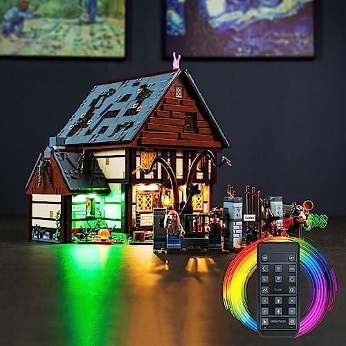 Kit d'éclairage de décoration télécommandé pour Lego 21341 Disney Hocus Pocus : La maison des sœurs Sanderson (non Lego), Kit d'éclairage pour Lego La maison des sœurs Sanderson