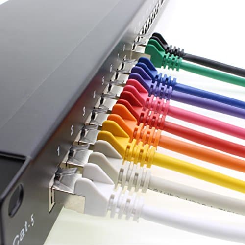 1aTTack Câble réseau patch CAT5 SFTP blindé et tressé avec 2 connecteurs RJ45 (10 couleurs, 10 pièces) 3,0 m