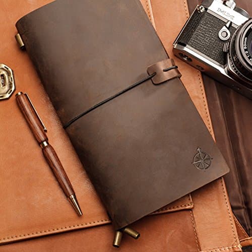 Carnet De Voyage En Cuir - Journal De Voyage Rechargeable Wanderings® - Journal En Cuir Véritable Fabriqué À La Main Pour Écriture, Poètes, Voyageurs, Planificateur De Vie - Inserts Vierges