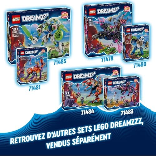 LEGO DREAMZzz Le Chat-Moto de Zoey - Jouet d'Activité et de Développement pour Enfants dès 7 Ans avec 2 Minifigurines - Transformez Un Animal en Moto - Set Fantastique pour Garçons et Filles 71479