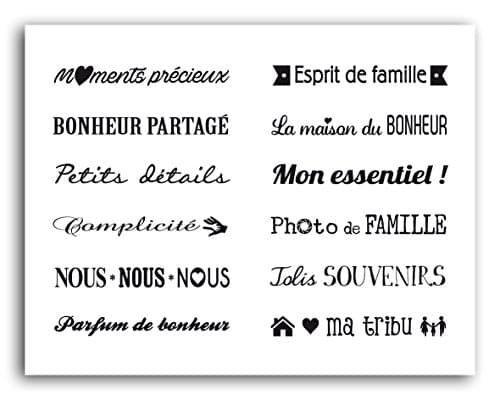 DRAEGER PARIS 1886 Toga TPM108 Tampon à Messages avec 12 Expressions Famille Plastique Violet 9,5 x 14,5 x 3 cm