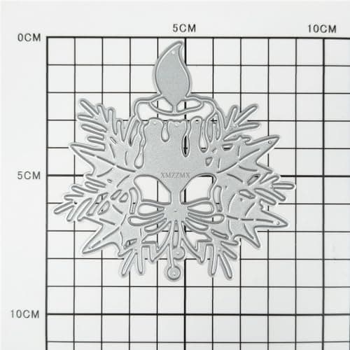 XMZZMX Matrices de découpe en métal pour la fabrication de cartes, gaufrage de papier, pochettes de rangement, fournitures de scrapbooking, motif de Noël