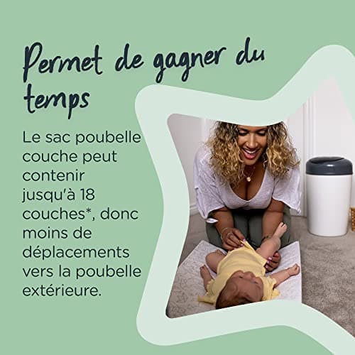 Tommee Tippee Recharges de Poubelle à Couches Simplee, Protection Anti-Odeur et Anti-Germe, Lot de 6