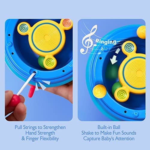 hahaland Jouet Bebe 1 an Montessori d'Activité et Développement, Cadeau Fille Garçons 1 2 3 an Sensorielle Bebe Pop Cubi Montessori 1 2 3 Ans