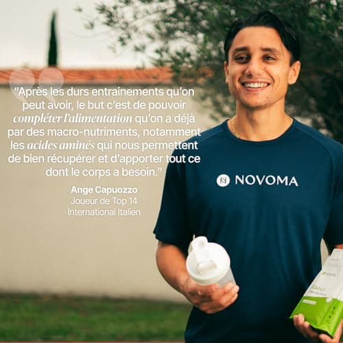 NOVOMA BCAA 4.1.1, Acides Aminés pour la Récupération Musculaire, 6g de BCAA en Poudre par Portion, Saveur Citron - Citron Vert, 30 Portions, Sachet 300g, Fabriqué en France