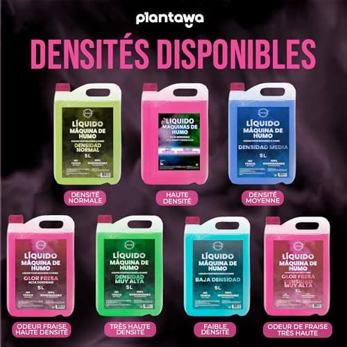 PLANTAWA Machine à fumée naturelle 2 litres | Liquide machine à fumée haute densité et longue durée, sans danger pour la respiration, sans produits chimiques dangereux, cruelty free, discothèques,