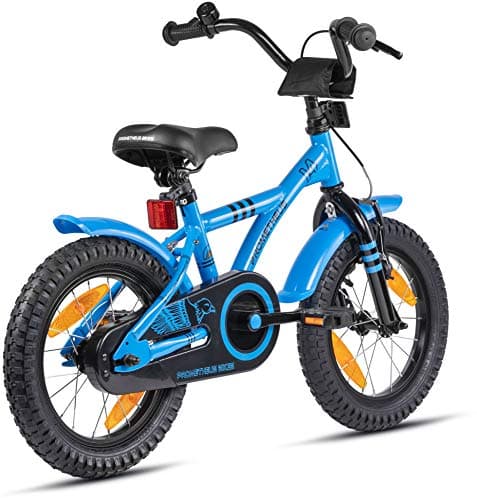 PROMETHEUS BICYCLES Velo Enfant 4 Ans Garcon vélo Fille 14 Pouces a Roulette pour 3 a 5 Ans - BMX en Bleu