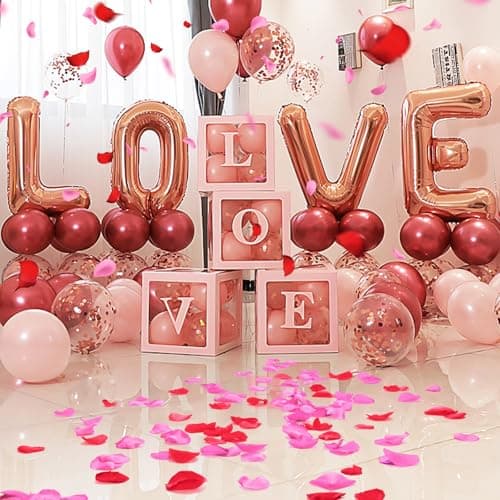 Lafefe 1200 Pétales de Rose Artificiels, Pétales de Rose Jetables pour Mariage, Pétales de Fleurs Séchées pour Mariage, Saint Valentin, Ambiance Romantique- Rouge, Rose