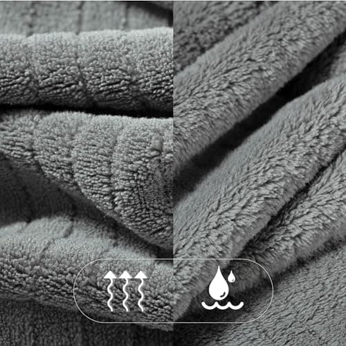POLYTE Lot de 2 serviettes de toilettage en microfibre à séchage rapide pour chiens et chats de toutes races et tailles 61 x 101,6 cm