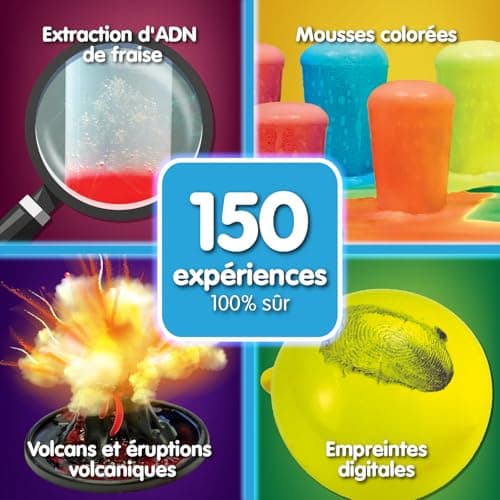 Science4you - Super Kit Scientifique pour Enfants +8 Ans - 150 Experiences Scientifiques et Activités Manuelles: Laboratoire de Chimie et Kit Volcan, Kits Éducatifs et Jeux Science Enfant 8-12 Ans