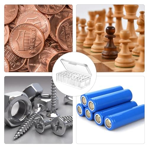 Auauraintt Petite Boite, 18 Petites Boîtes de Rangement et 1 Grande Boîte de Rangement avec Couvercle, Petite Boite Plastique Pouvant Contenir des Perles, des Bijoux et Divers Petits Objets