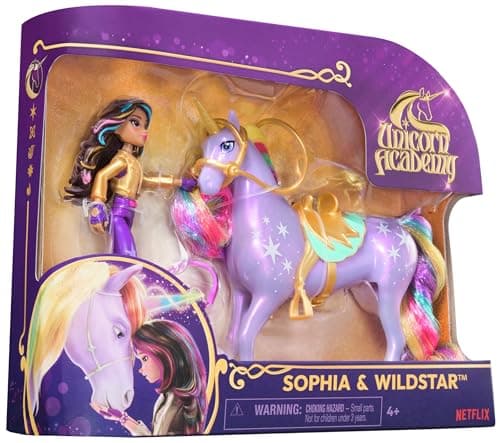 Unicorn Academy - L'Ecole des Licornes - Licorne Wildstar + Poupée Sophia - Licorne, Poupée Et Accessoires À Collectionner - Jouets Inspirés De La Série L'Ecole des Licornes - Jouet Enfant 4 Ans et +
