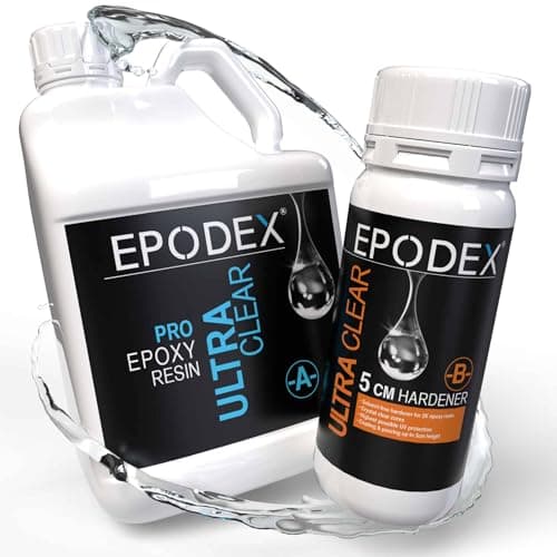 EPODEX® Résine époxy 2K - Hauteur de coulée de 0 à 5 cm - Tables de rivière, lampes et accessoires en résine époxy - Résine de coulée - Résine synthétique - Transparent ou en 40 couleurs époxy