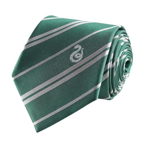 Cinereplicas - Harry Potter - Cravate avec Pin's - Edition Deluxe - Licence Officielle - Serpentard - Taille Unique - 100% Microfibres - Vert