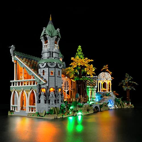 BRIKSMAX Kit d’éclairage à LED pour Lego Icons Le Seigneur des Anneaux : FONDCOMBE - Compatible with Lego 10316 Blocs de Construction Modèle- Pas inclure l’Ensemble Lego