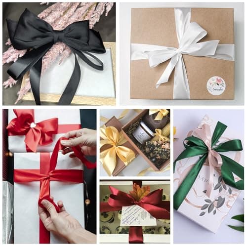 40mm Ruban Doré Noel Ruban Cadeau Ruban De Noel Ruban Or 23m Ruban Satin Doré Ruban Cadeau Emballage Noel Ruban Papier Cadeau Ruban Dore Satin Pour Decoration Automne, Décoration De La Maison
