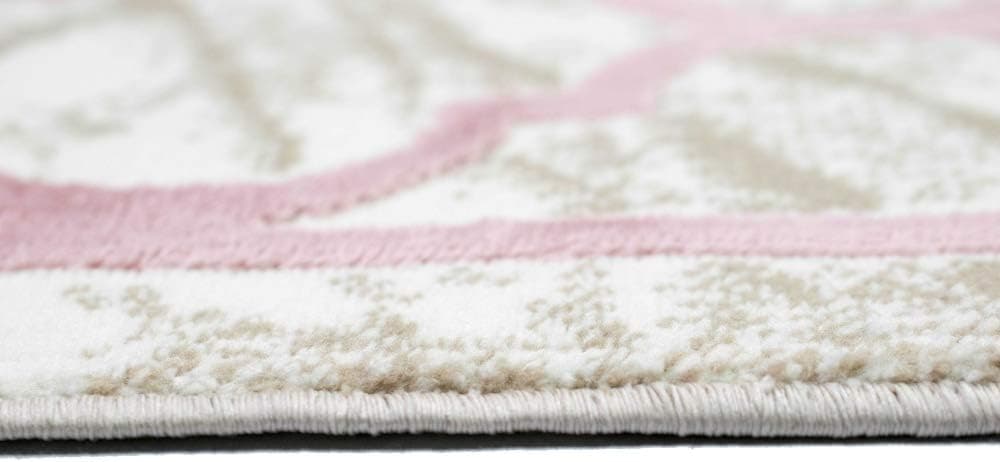 Tapis designer tapis moderne motif marocain en beige rose Größe 80 x 300 cm