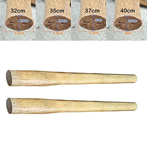 Manche de marteau octogonal en bois - Manche de rechange pour marteau à griffe/club (35 cm)