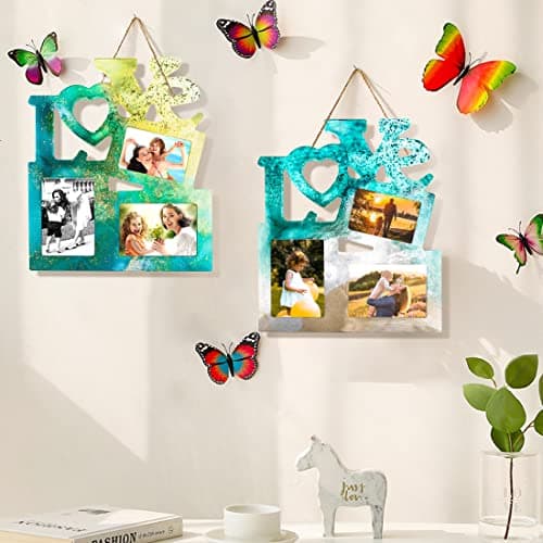 Voyyphixa DIY Moulle Resine Epoxy Cadre Photo Moule Silicone Rectangle Cadres Photo Love Moule de Coulée pour Saint Valentin, Cadeau d'amour De La Fête des Mères (Rectangle Photo Frame)