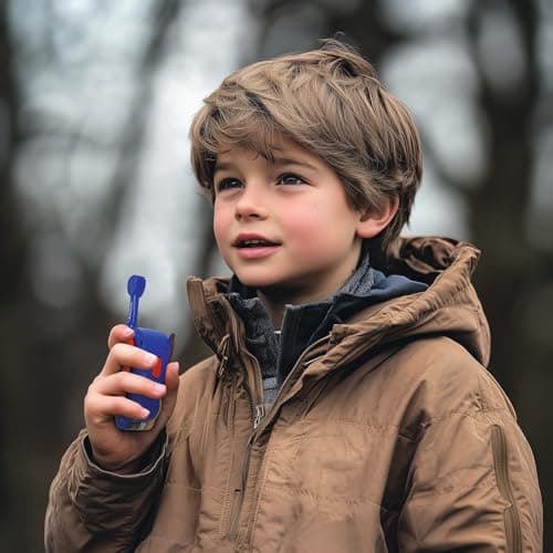 Lexibook- Chase, Marcus, Talkies-Walkies 3D Pat’ Patrouille, Portée 500m, 2 canaux de Communication, Clip Ceinture, TW18PA, Bleu/Rouge