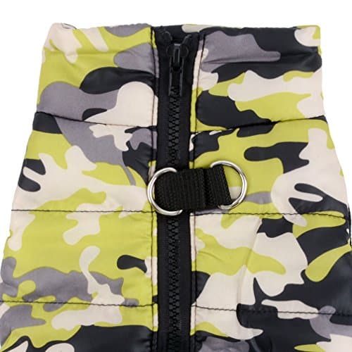 PAIDEFUL Manteau rembourré imperméable pour petit chien avec anneau en D pour chihuahua Yorkshire