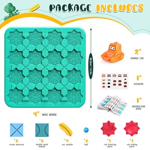 fygurso Jeux de société STEM, Puzzle Logical Road Builder, Jouets pour Enfants, Casse-tête Montessori pour la Petite enfance, Cadeaux d'anniversaire pour Les Enfants de 4 à 8 Ans