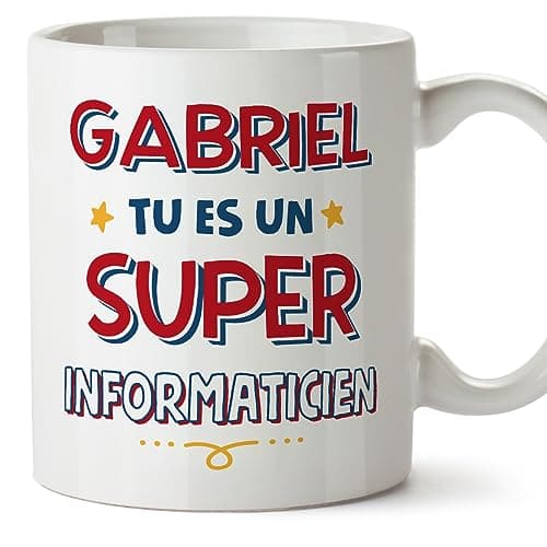 Mugffins Tasses Personnalisables pour INFORMATICIEN homme - En Français - Cadeau Personalisé- Tu es Super - 11 oz / 330 ml