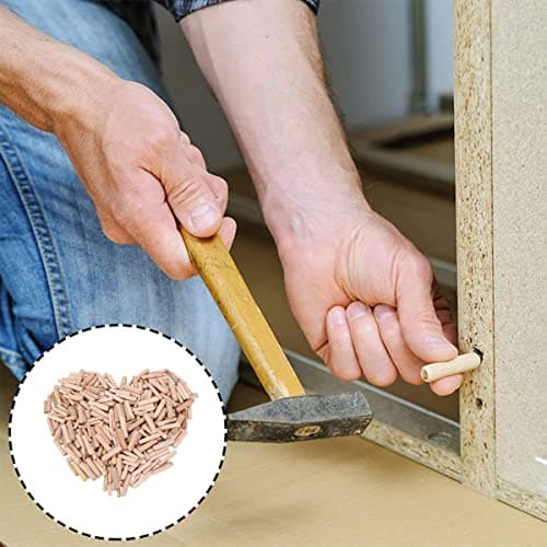 TYPHEERX Lot de 60 chevilles en bois assorties M6 M8 M10 avec nervures pour travaux manuels