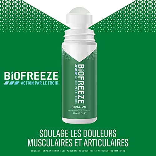 Biofreeze Lot de 1 Roll-On 89ml, 1 Spray 118ml & 1 Tube 118 ml Action per le Froid - Soulage les douleurs musculaires et articulaires