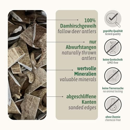 ChronoBalance® S (Lot de 1) à mâcher pour Chien : 100% Bois de cerf, Jouet à mâcher, bâton Dentaire Naturel pour Le Soin des Dents, Riche en minéraux et nutriments